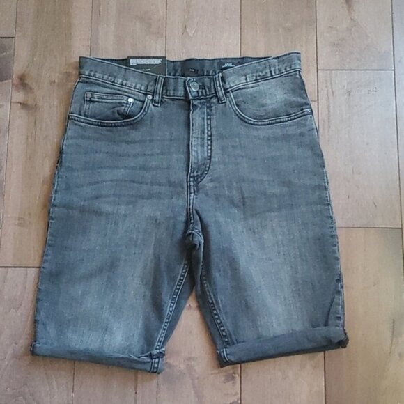 H&M High rise Stretch fabric Short Jeans size 30 Faded black - Picture 1 of 8